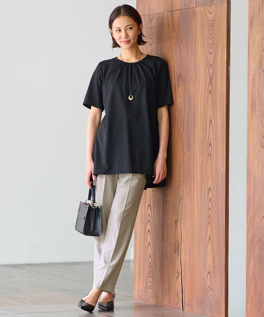 自由区 【洗える・XSサイズあり】ライト2WAYストレッチテーパード パンツ 