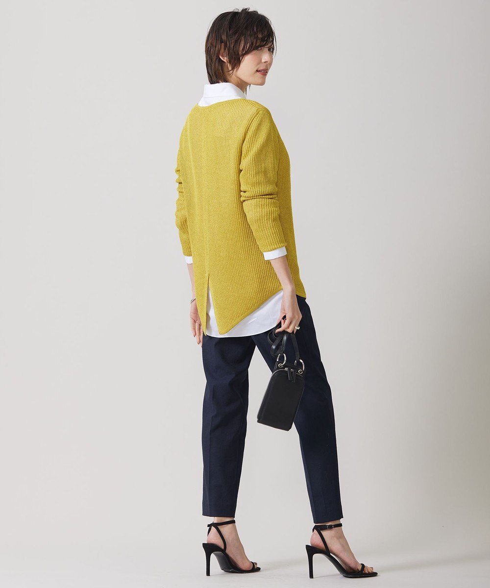 ICB 【洗える】 ペーパーブレンドシャインニット プルオーバー 