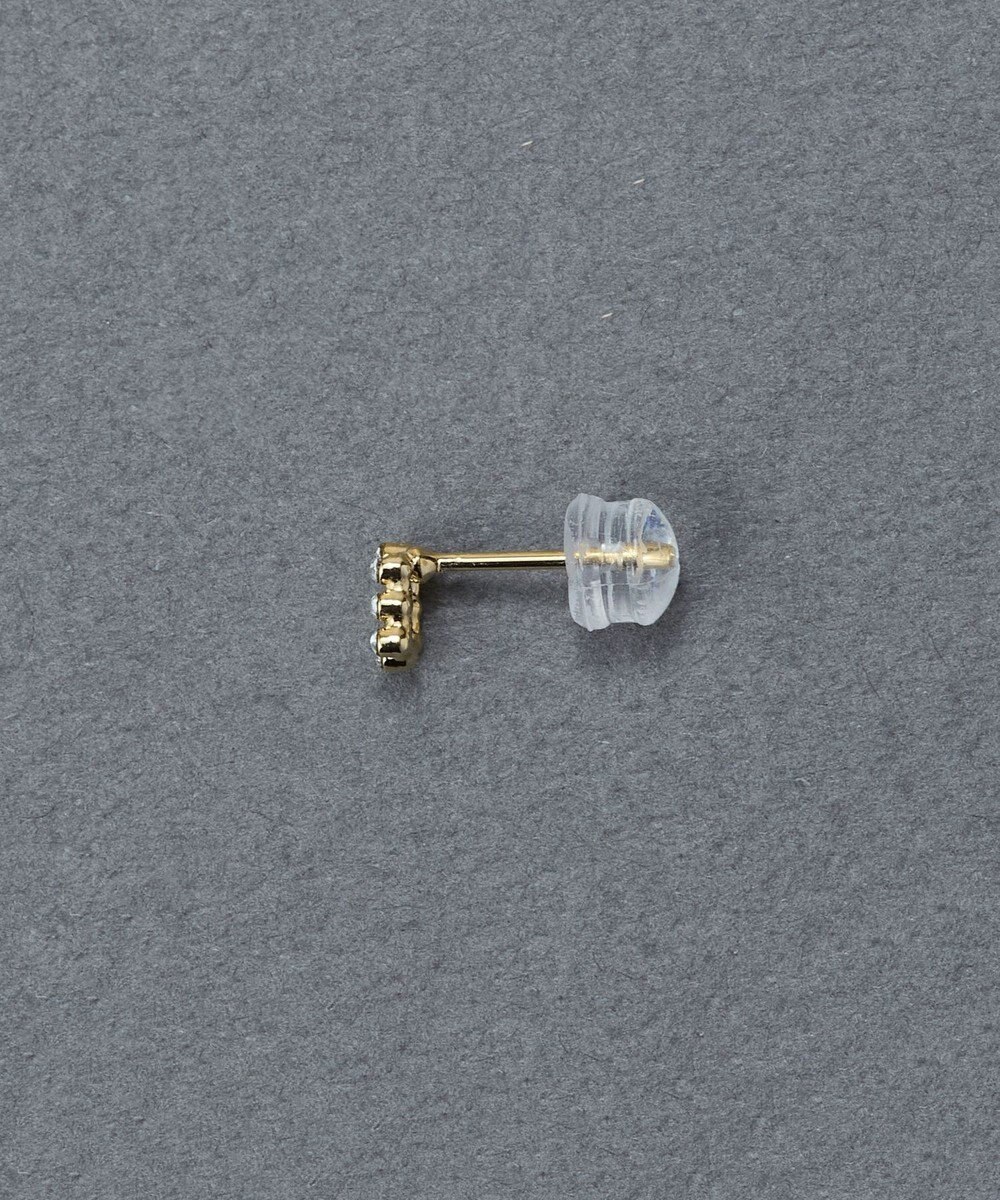 Phoebe 〈金属アレルギー対応〉タイニーレクタングルビジューピアス(片耳)　小粒/小さい/小さめ/セカンドホール 