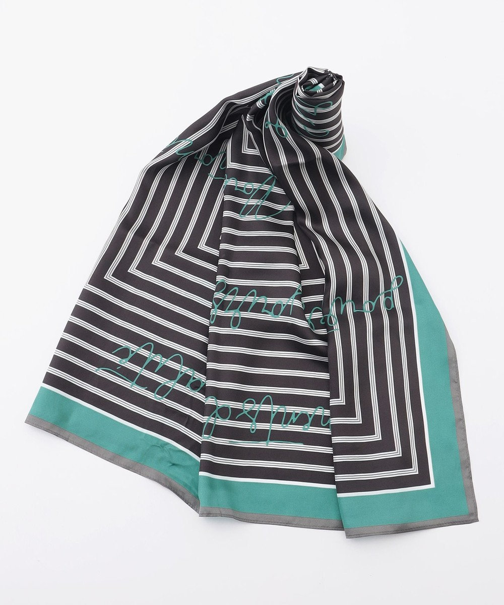自由区 ストライプレター スカーフ 
