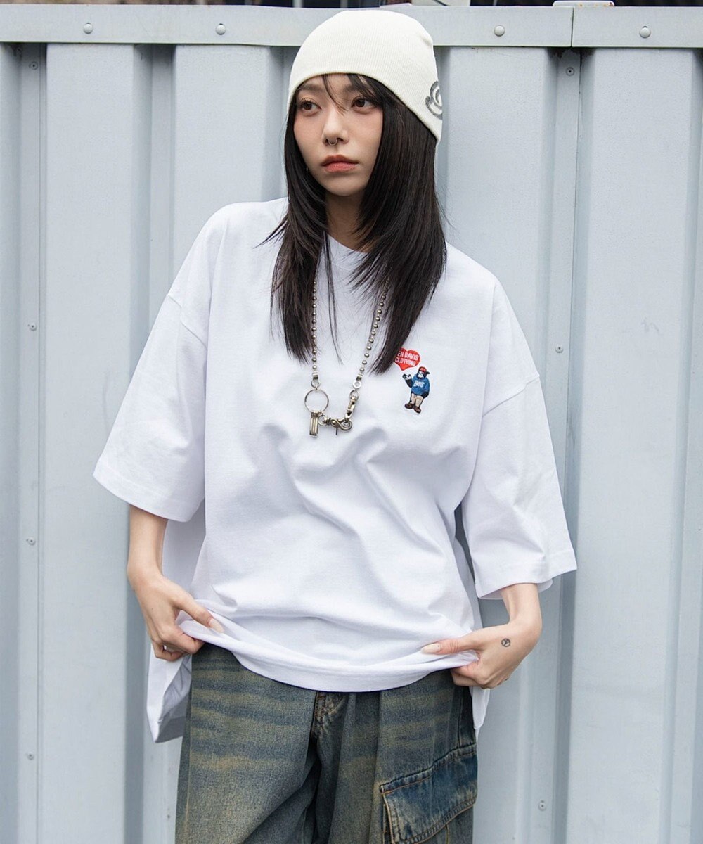 WEGO 【ユニセックス着用ITEM/SMLサイズ展開】別注BENDAVISワンポイントT（SS） 