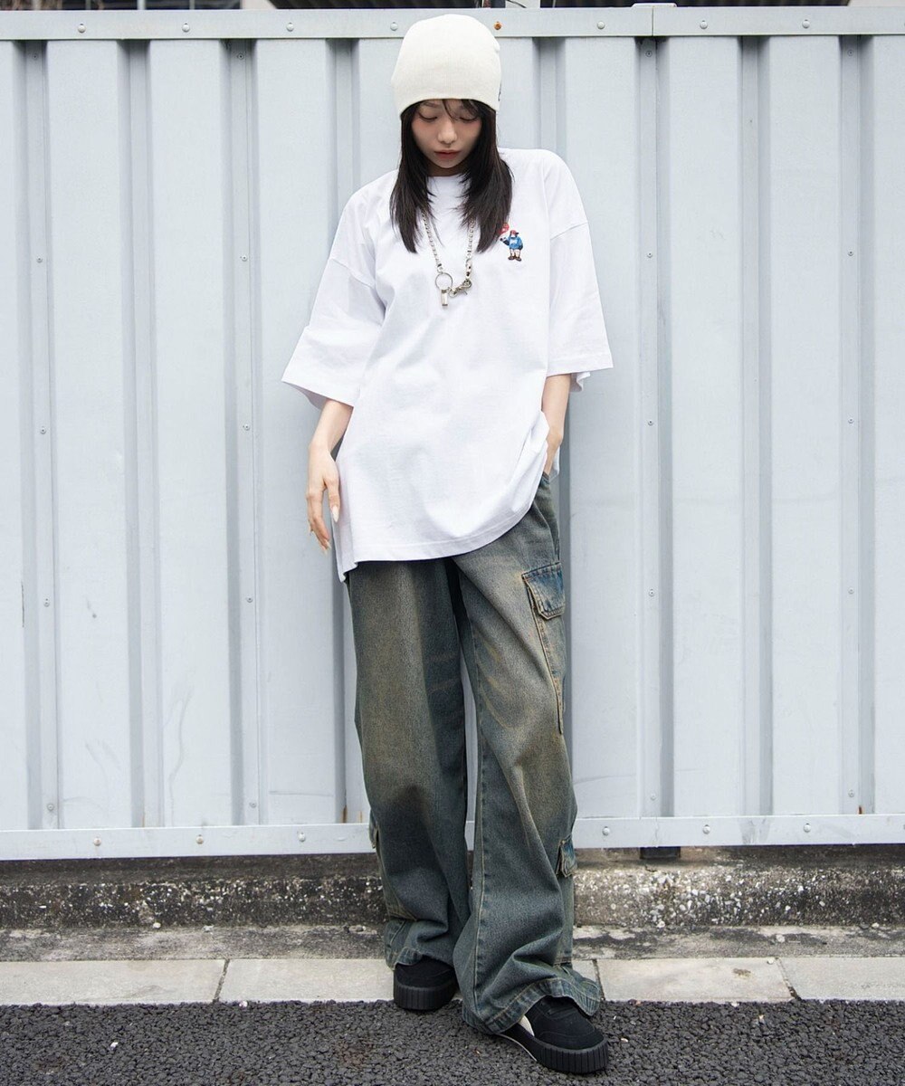 WEGO 【ユニセックス着用ITEM/SMLサイズ展開】別注BENDAVISワンポイントT（SS） 