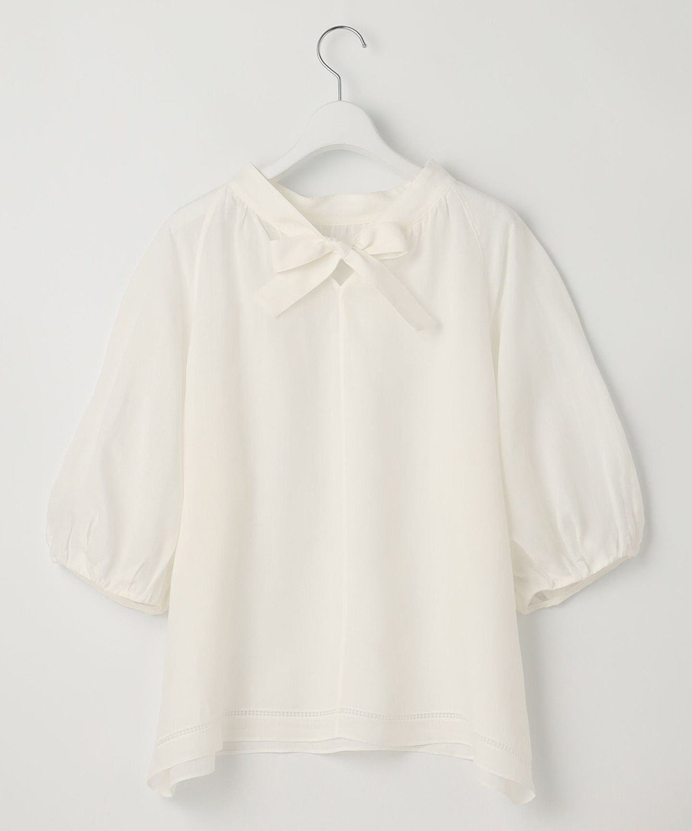 23区 【洗える】ブロドリー ダンデル 2WAY ブラウス 