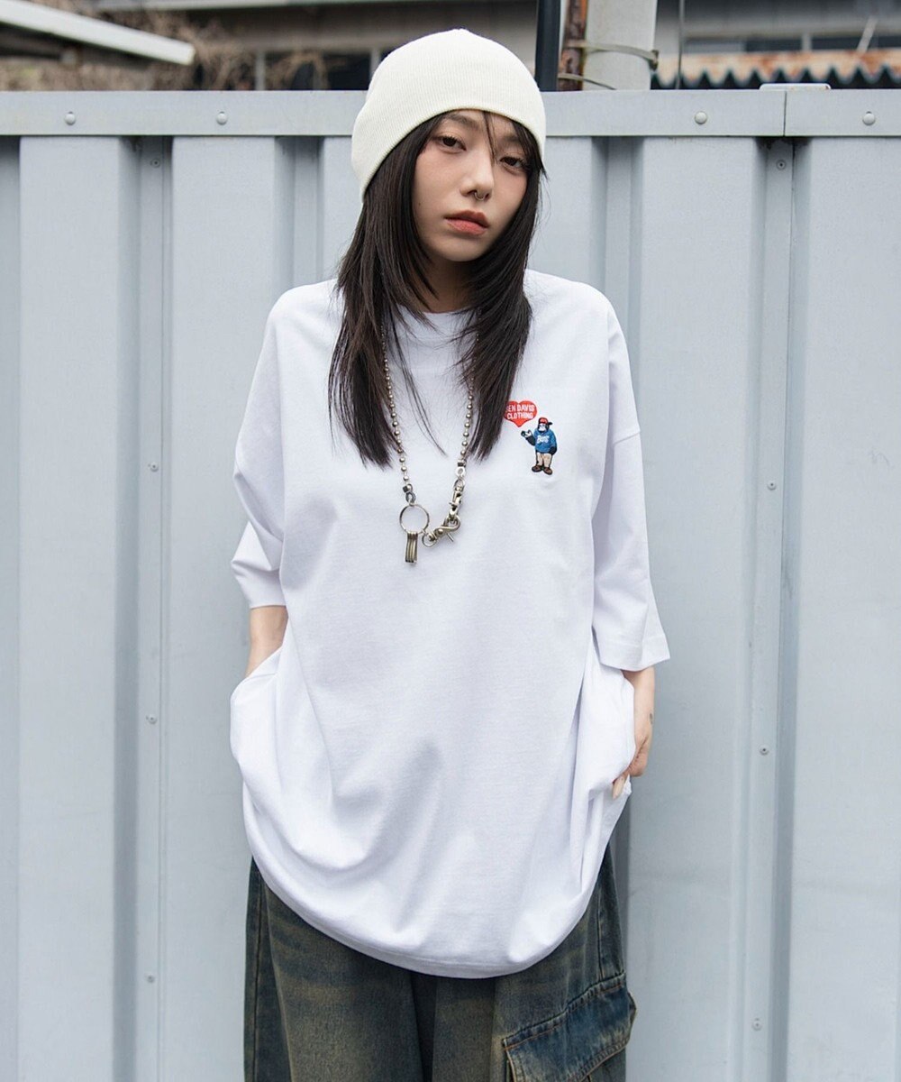 WEGO 【ユニセックス着用ITEM/SMLサイズ展開】別注BENDAVISワンポイントT（SS） 