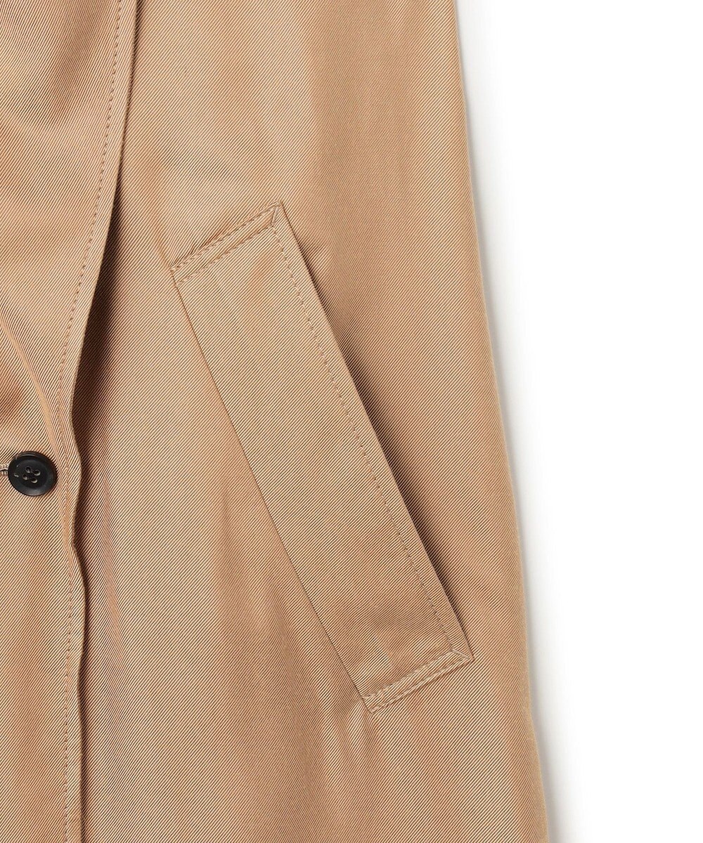 BEIGE， COBURN / シルク混ロングステンカラーコート 