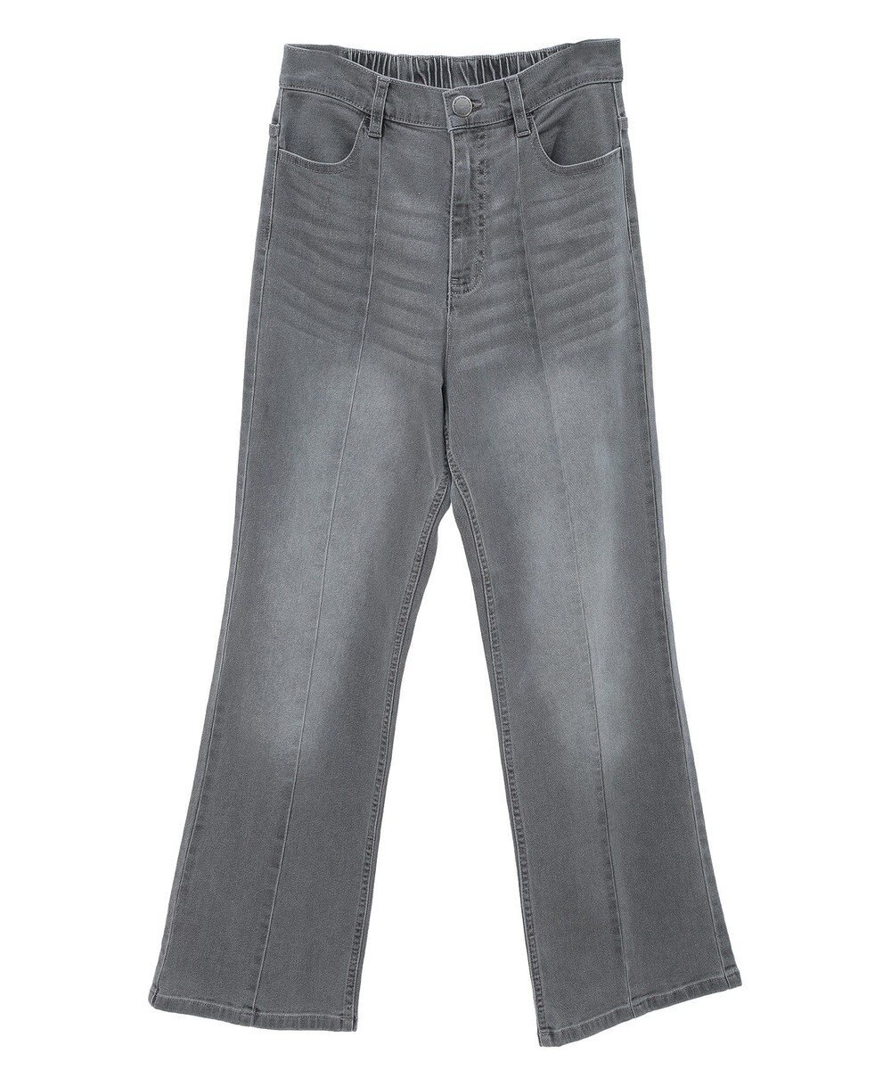 Green Parks ＧＵＭストレッチデニムセンター切替ストレートフレアパ 