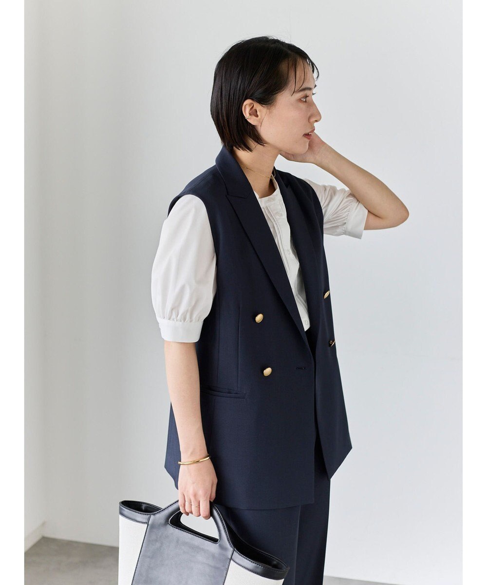 Te chichi リネンライクダブルブレストジレ(セットアップ可) 