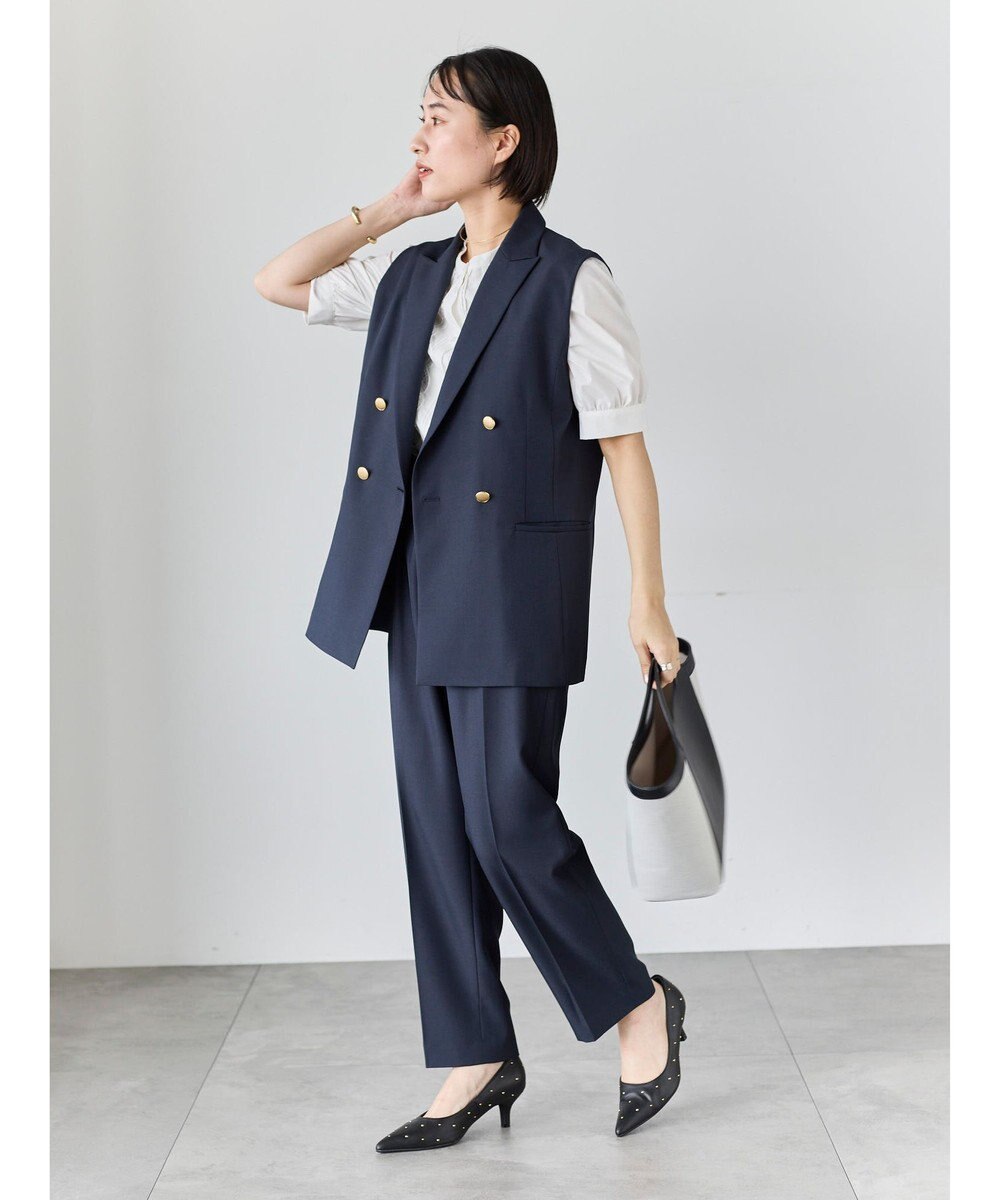 Te chichi リネンライクダブルブレストジレ(セットアップ可) 