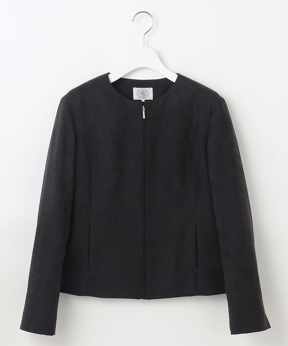 J.PRESS LADIES L 【洗える】シルセームスエード ブルゾン 