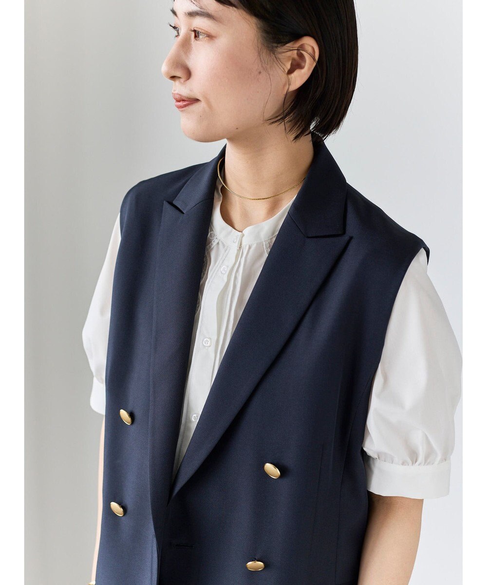 Te chichi リネンライクダブルブレストジレ(セットアップ可) 