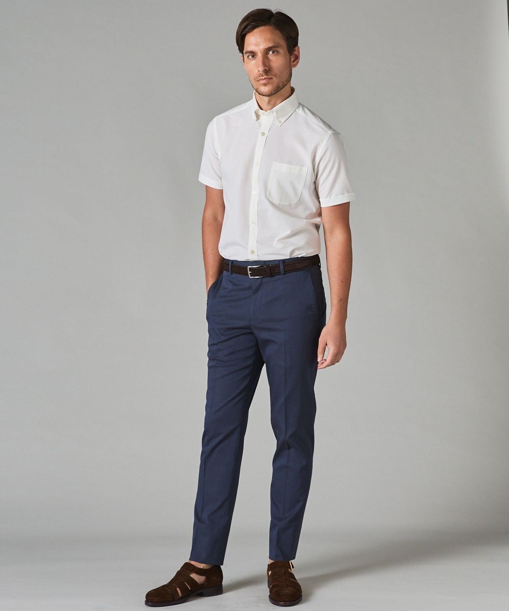 GOTAIRIKU 仕事で着られる綿パン【吸水速乾/ストレッチ/折り目加工】クールマックスコットンパンツ_ノータック（25年モデル） 