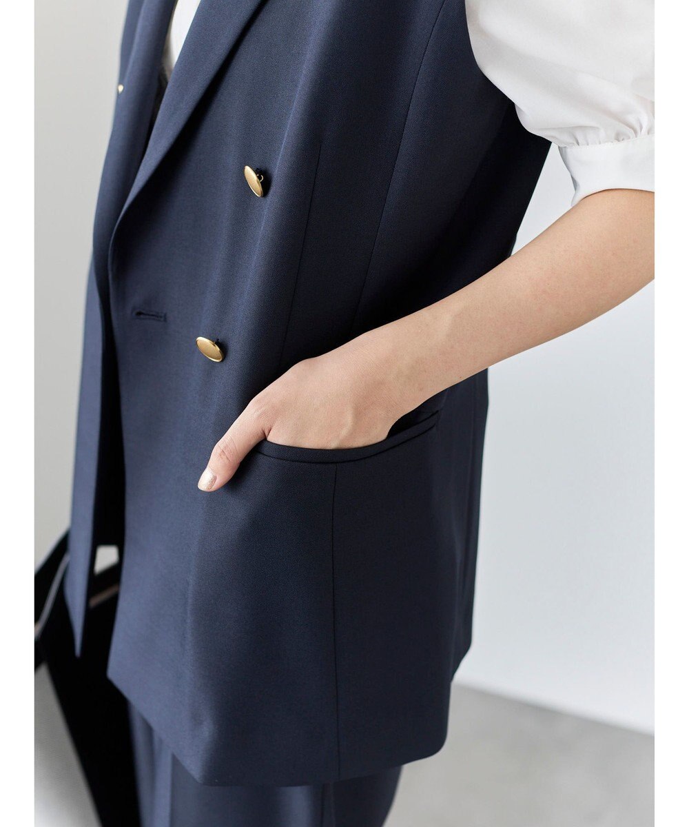 Te chichi リネンライクダブルブレストジレ(セットアップ可) 