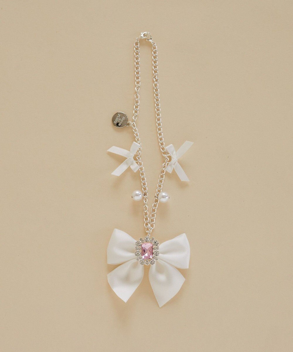 Maison de FLEUR ビジューリボンパールバッグチャーム 