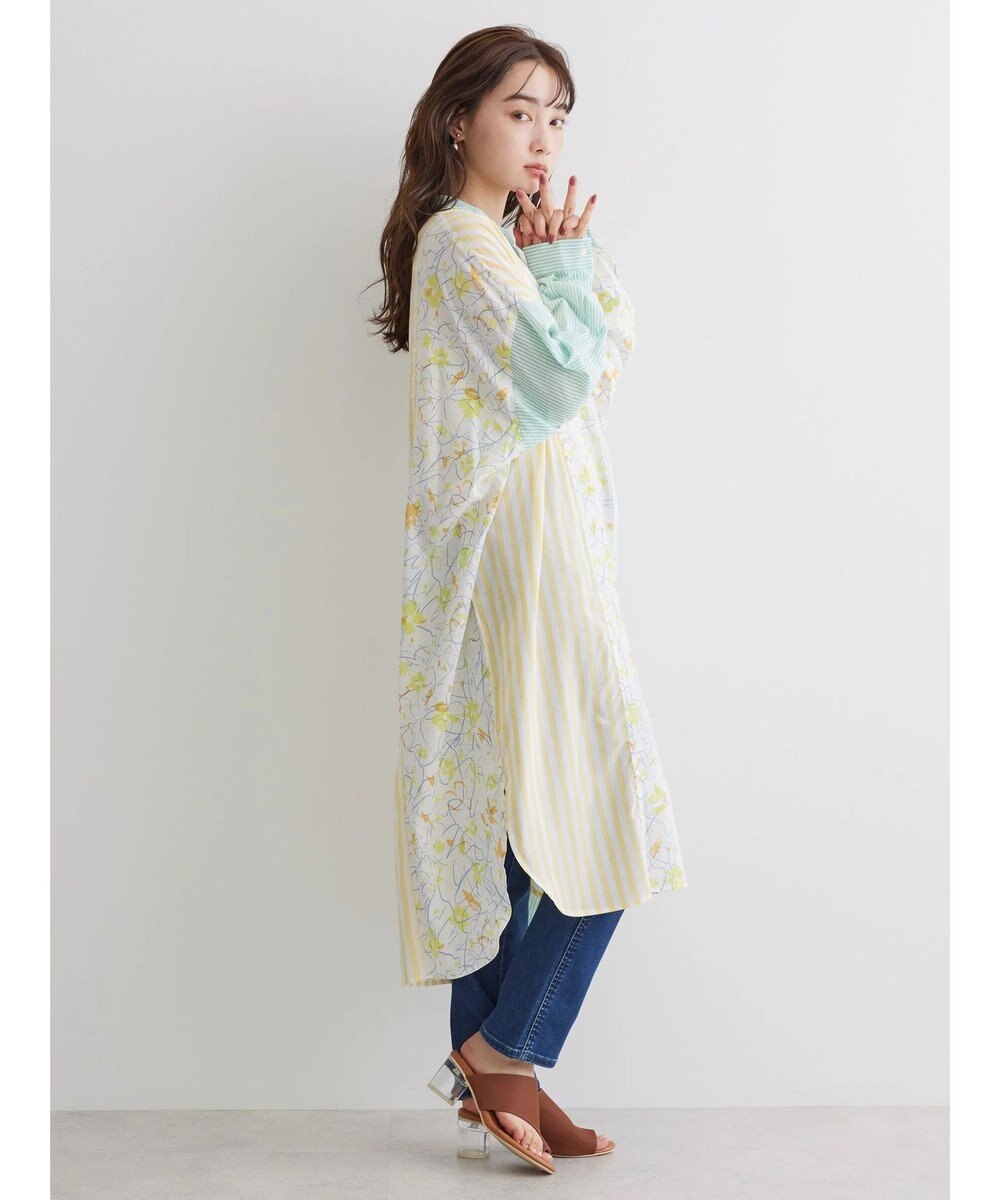 AMERICAN HOLIC Ｆｌｏｗｅｒ　×　Ｓｔｒｉｐｅシャツチュニック 