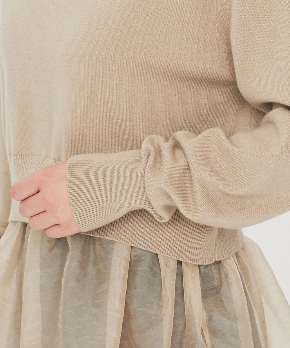 uncrave ウール ナイロン ペプラム ニット（uncrave STANDARD） 