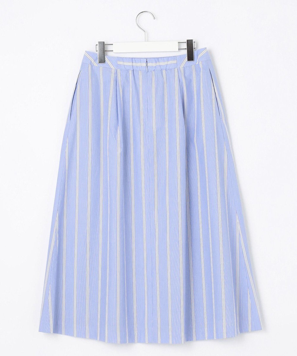 J.PRESS LADIES L 【洗える】 セルロース タイプライター ストライプ フレアー スカート 