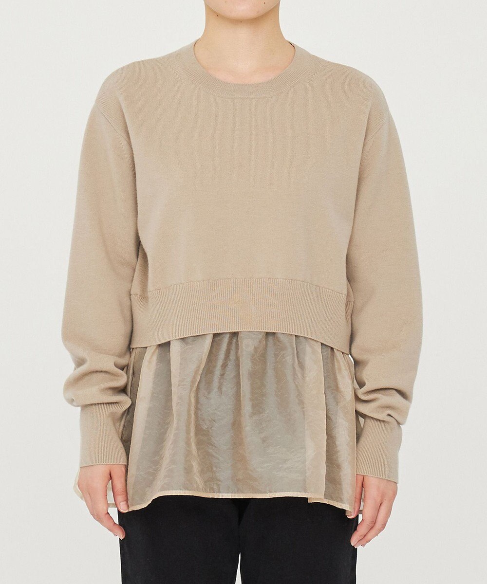 uncrave ウール ナイロン ペプラム ニット（uncrave STANDARD） 