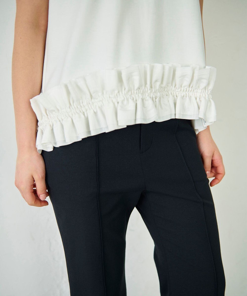 GRACE CONTINENTAL ヘムフリルカットトップ 