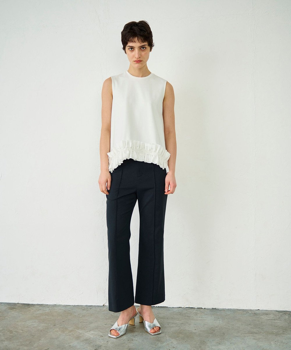 GRACE CONTINENTAL ヘムフリルカットトップ 