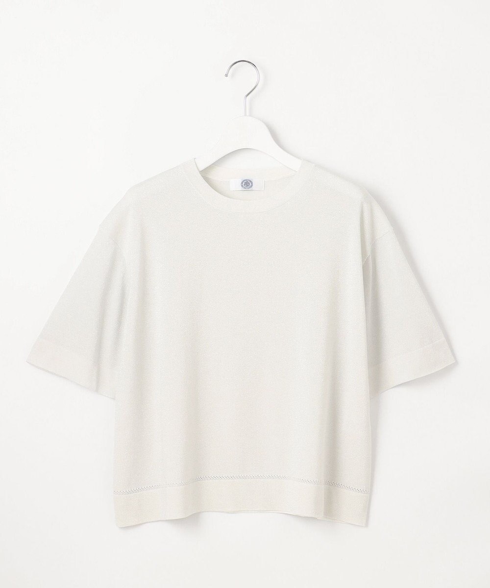 J.PRESS LADIES L 【洗える・抗菌防臭】LUREX ラメ ニットT 