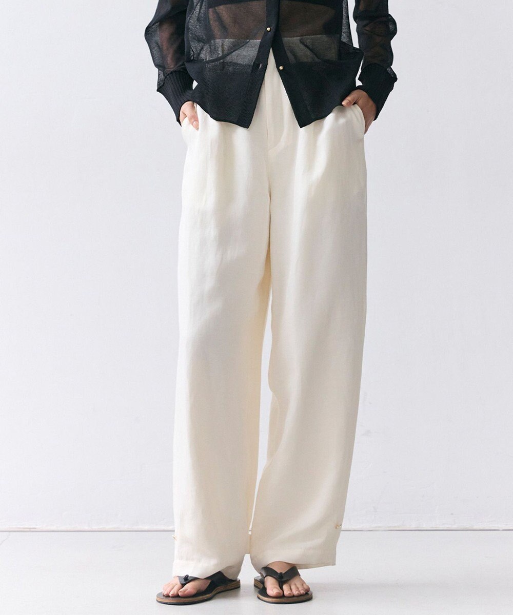 BEIGE， BERNARD / リネン混 ヘムタグ 2WAYパンツ 