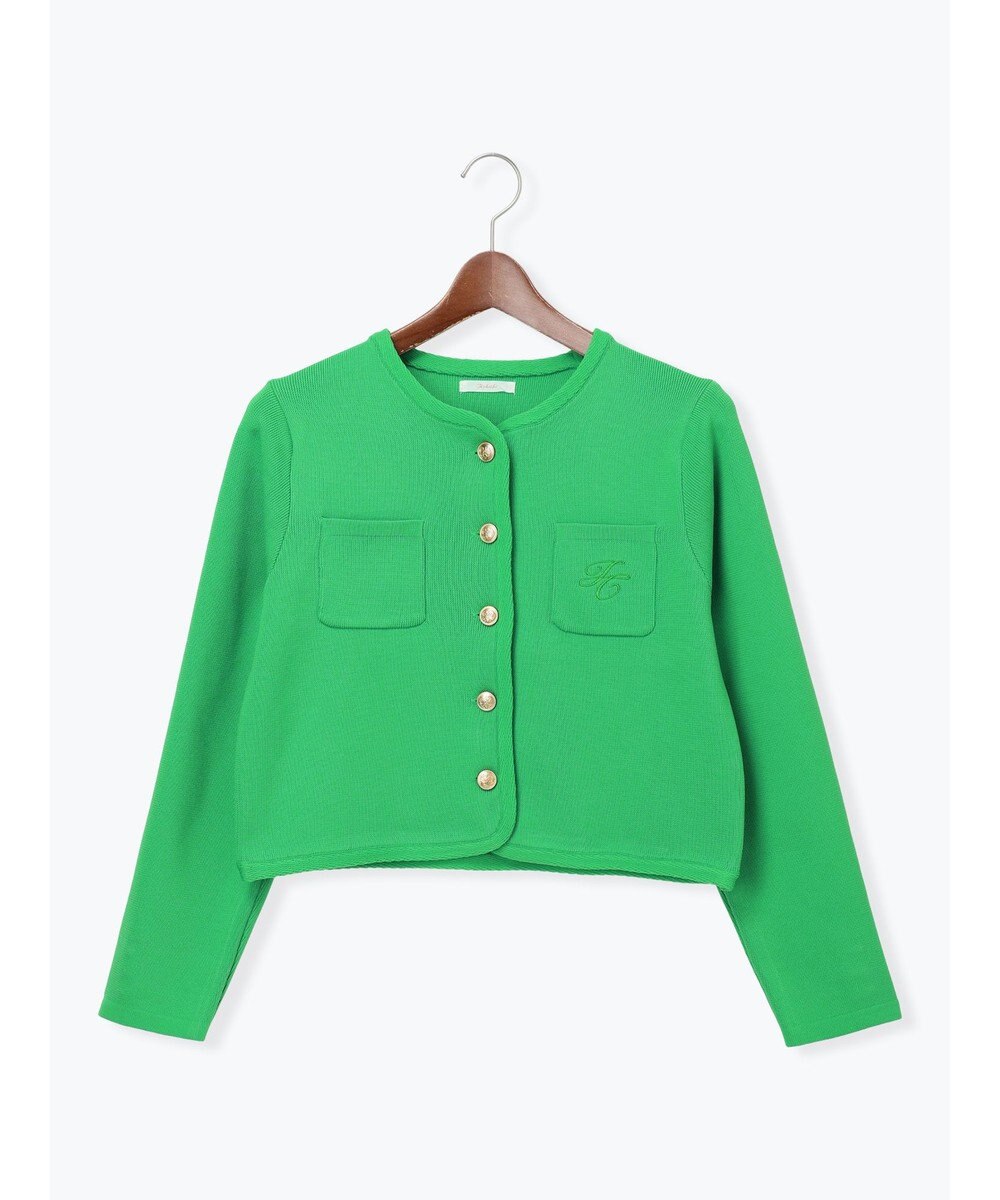 Te chichi レタードポケットジャケットカーディガン 