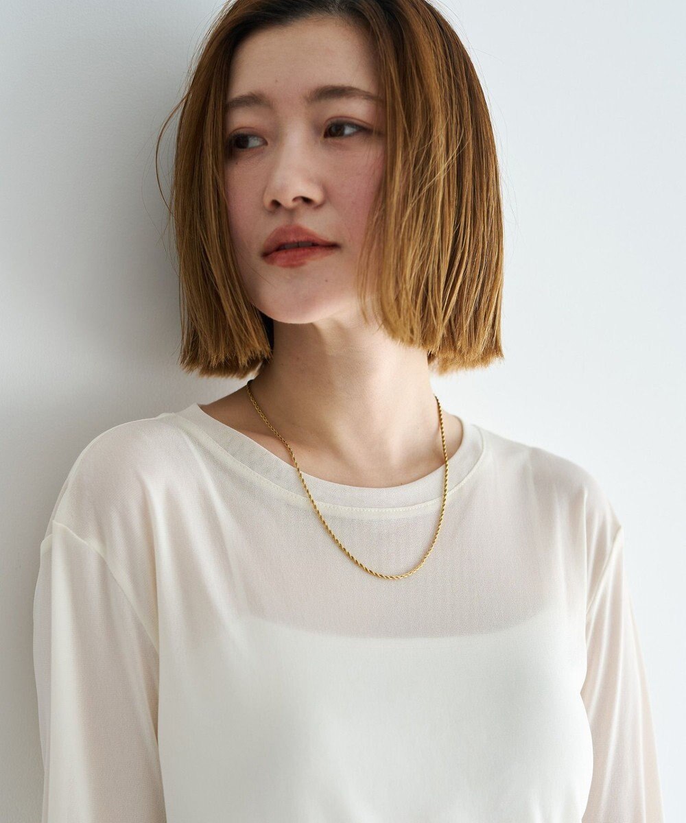 YECCA VECCA クルーネックシアートップス 