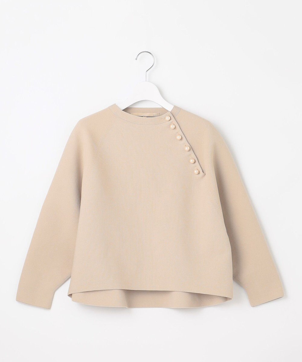 自由区 S ポリエステルホールガーメントラグランボタン ニット 