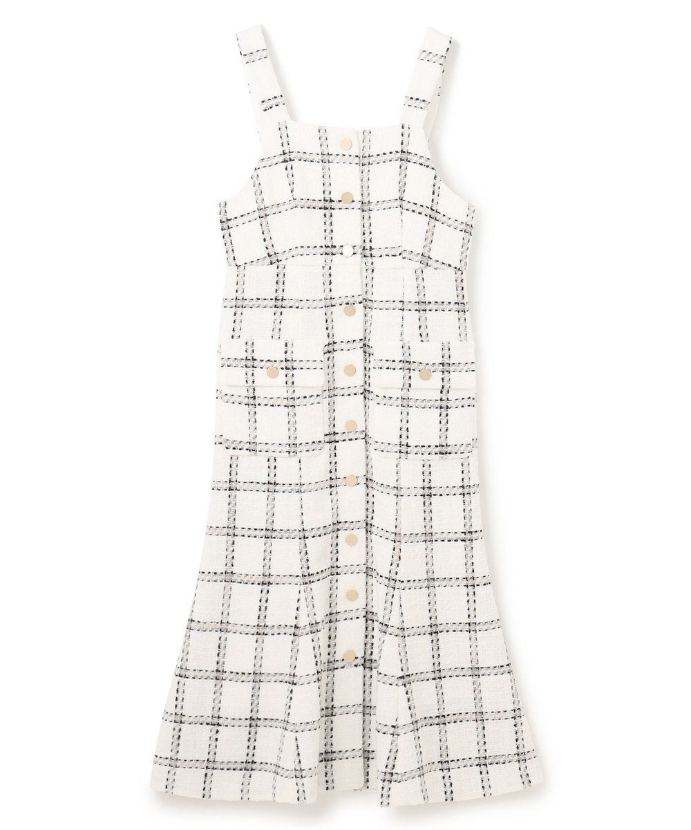 GRACE CONTINENTAL チェックツイードジャンパースカート 