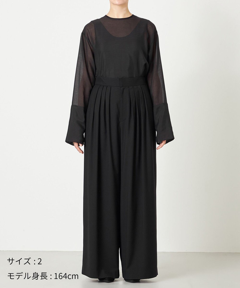 NAVE 【ReNAVE・洗える】4タックワイドパンツ 