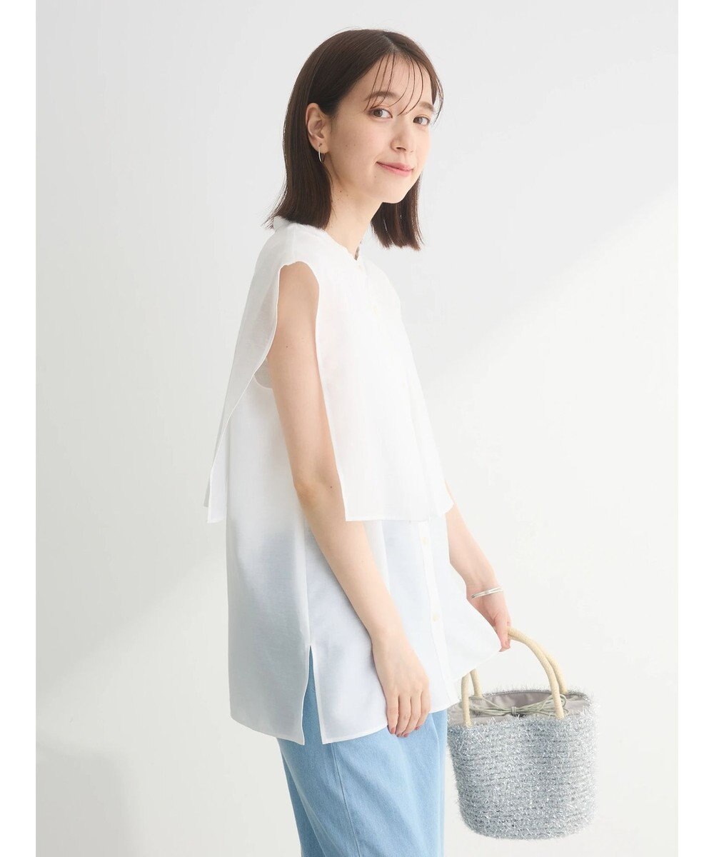 Green Parks レイヤードノースリーブブラウス 