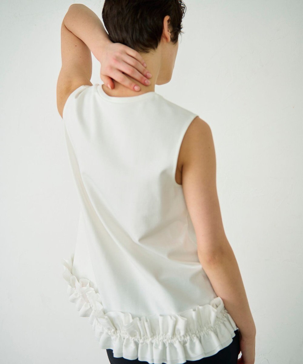 GRACE CONTINENTAL ヘムフリルカットトップ 