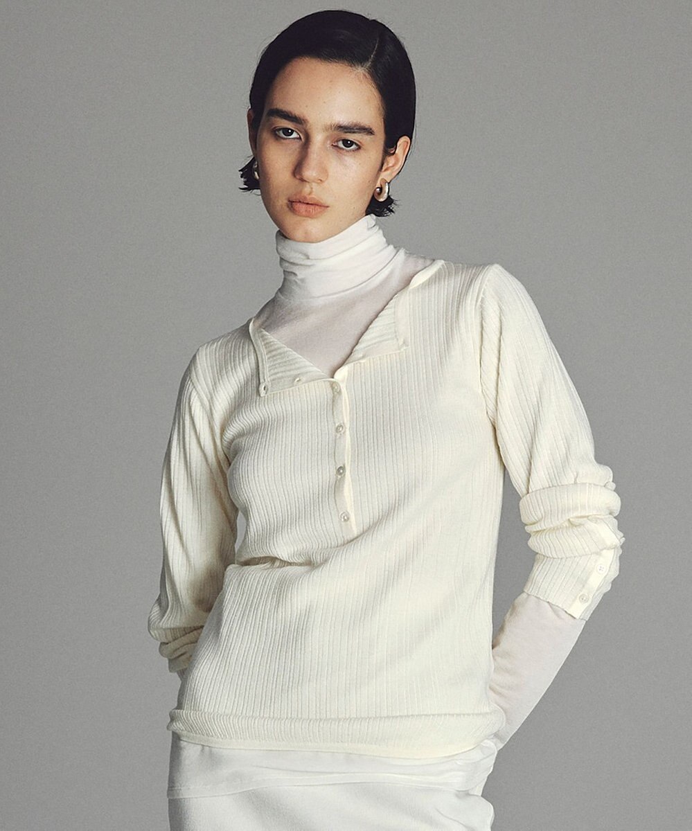 uncrave ハイゲージニット ヘンリーネックトップス 