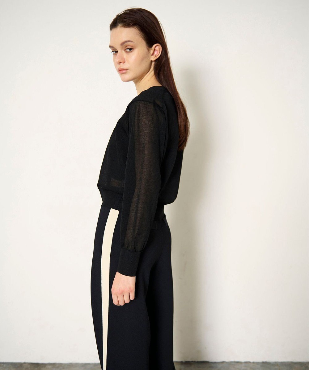 GRACE CONTINENTAL ラインVネックニットカーディガン 