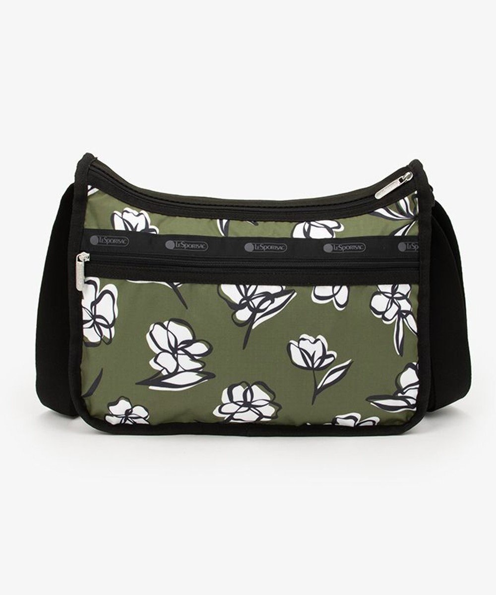 LeSportsac DELUXE EVERYDAY BAG/オリーブフローラルシルエット 