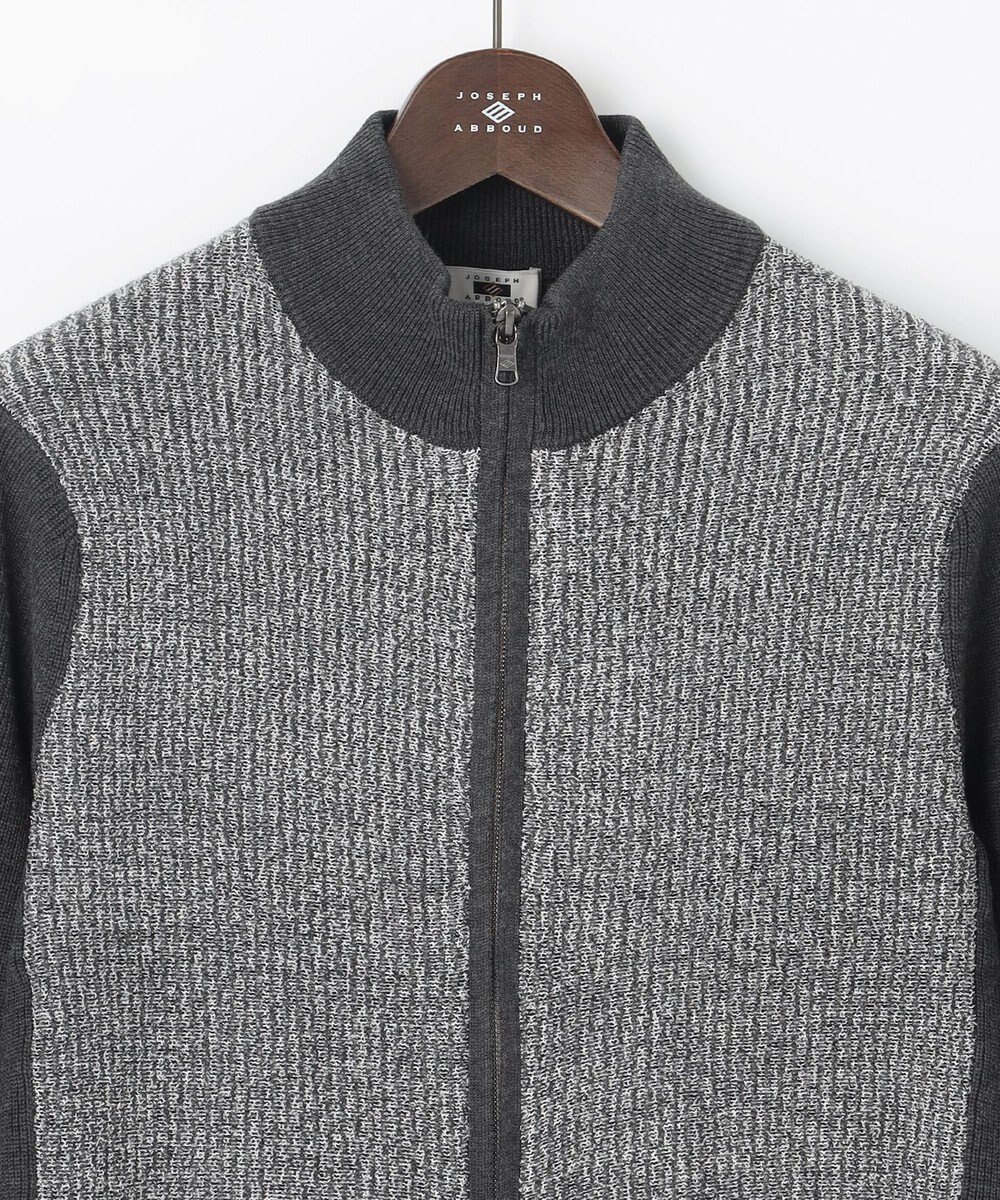 JOSEPH ABBOUD 【軽量/イージーケア】 KARL KARLジップ ニット ブルゾン 