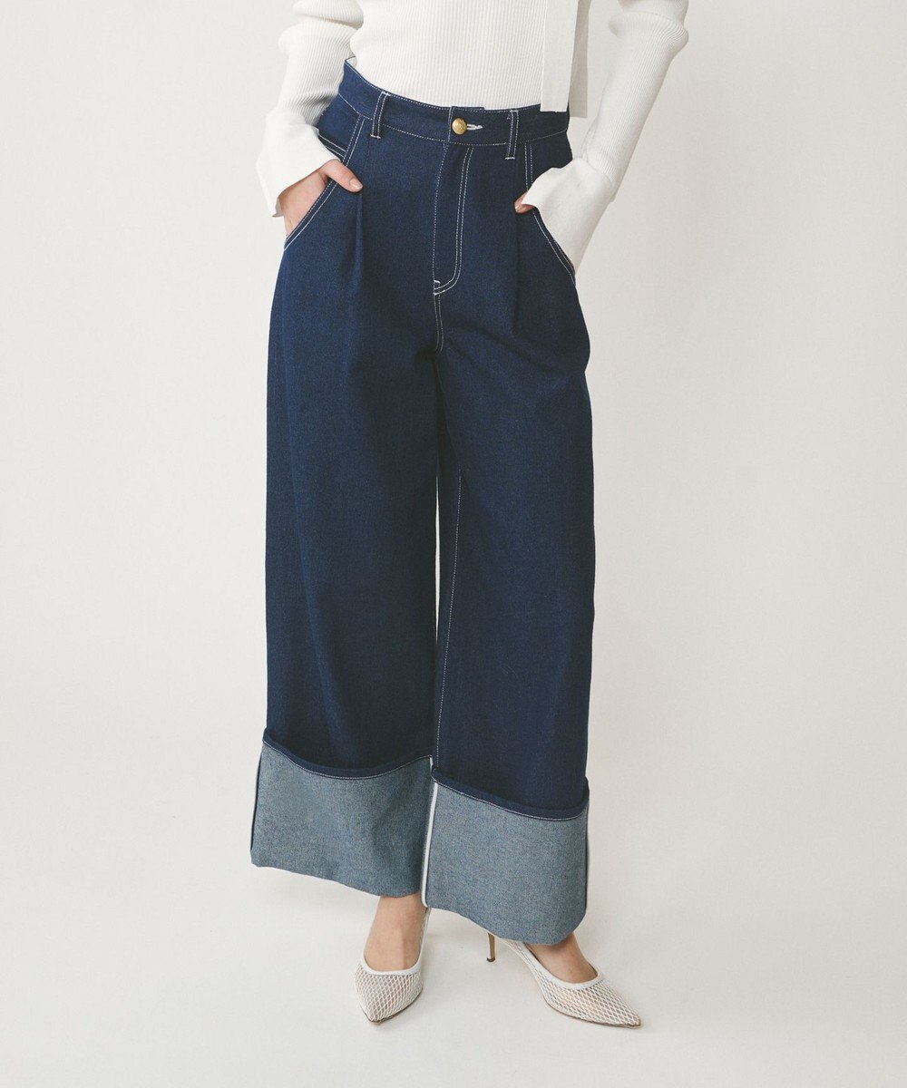 GRACE CONTINENTAL ロールアップワイドパンツ 