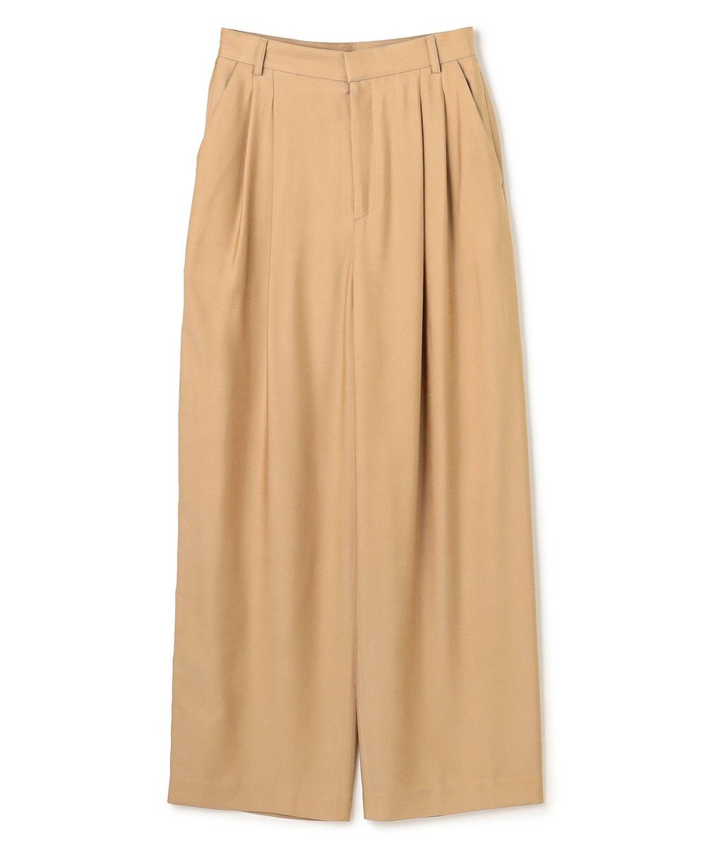 BEIGE， 【Oggi 10月号掲載】COBURN / シルク混2タックカーヴィーワイドパンツ 
