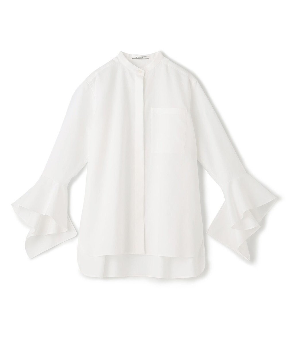 BEIGE， PERSIMMON / バンドカラーシャツ 