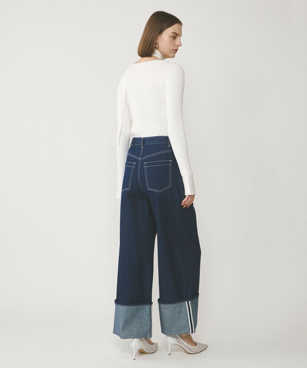 GRACE CONTINENTAL ロールアップワイドパンツ 