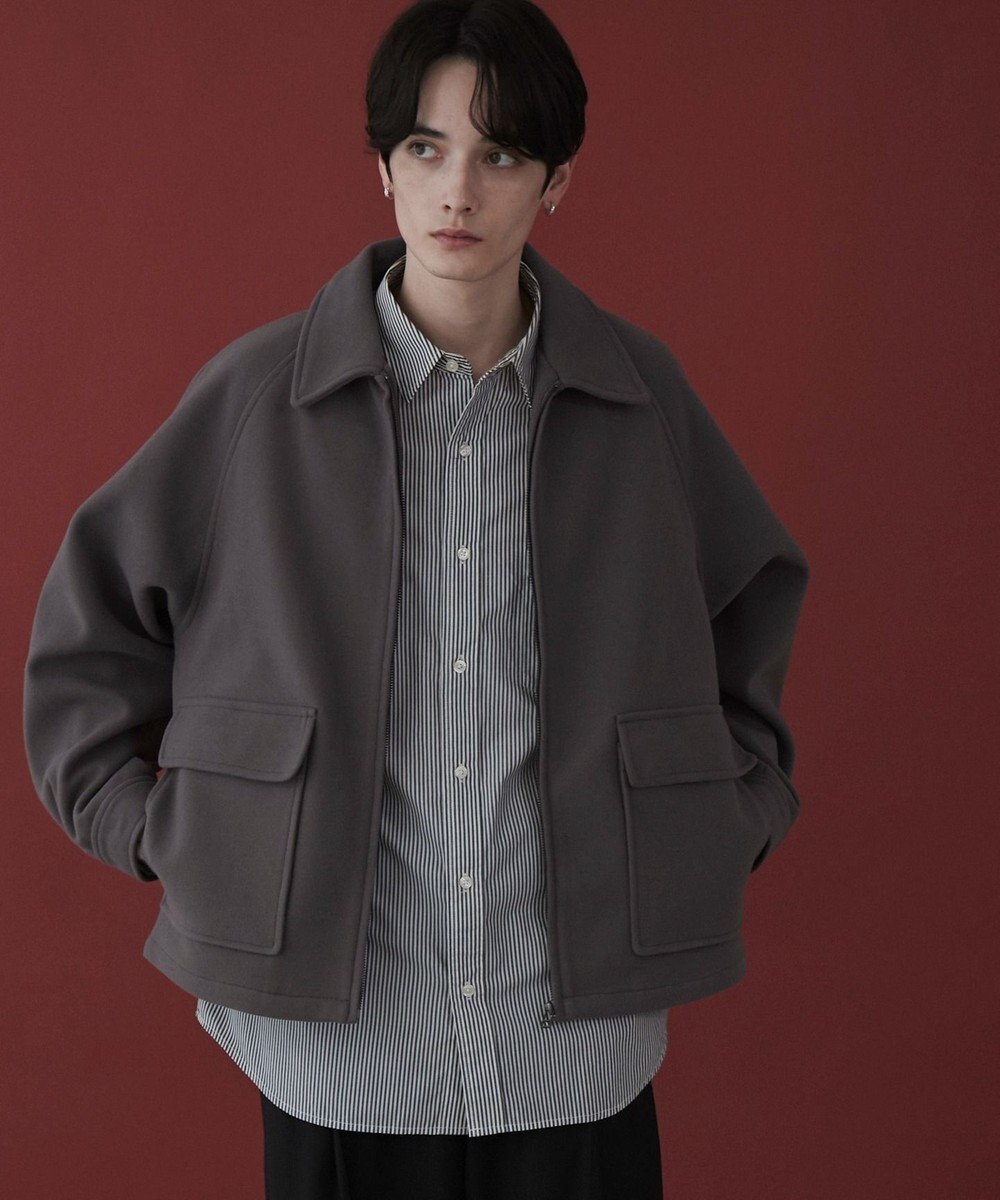 WEGO 【ユニセックス着用ITEM】メルトンショートZIPブルゾン 