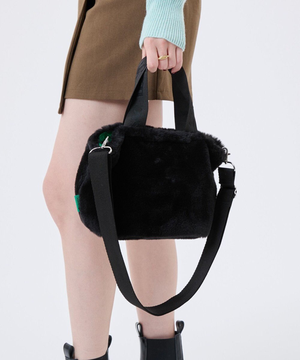 LeSportsac FUR E/W TOTE/ブラックフラッフィーファー 