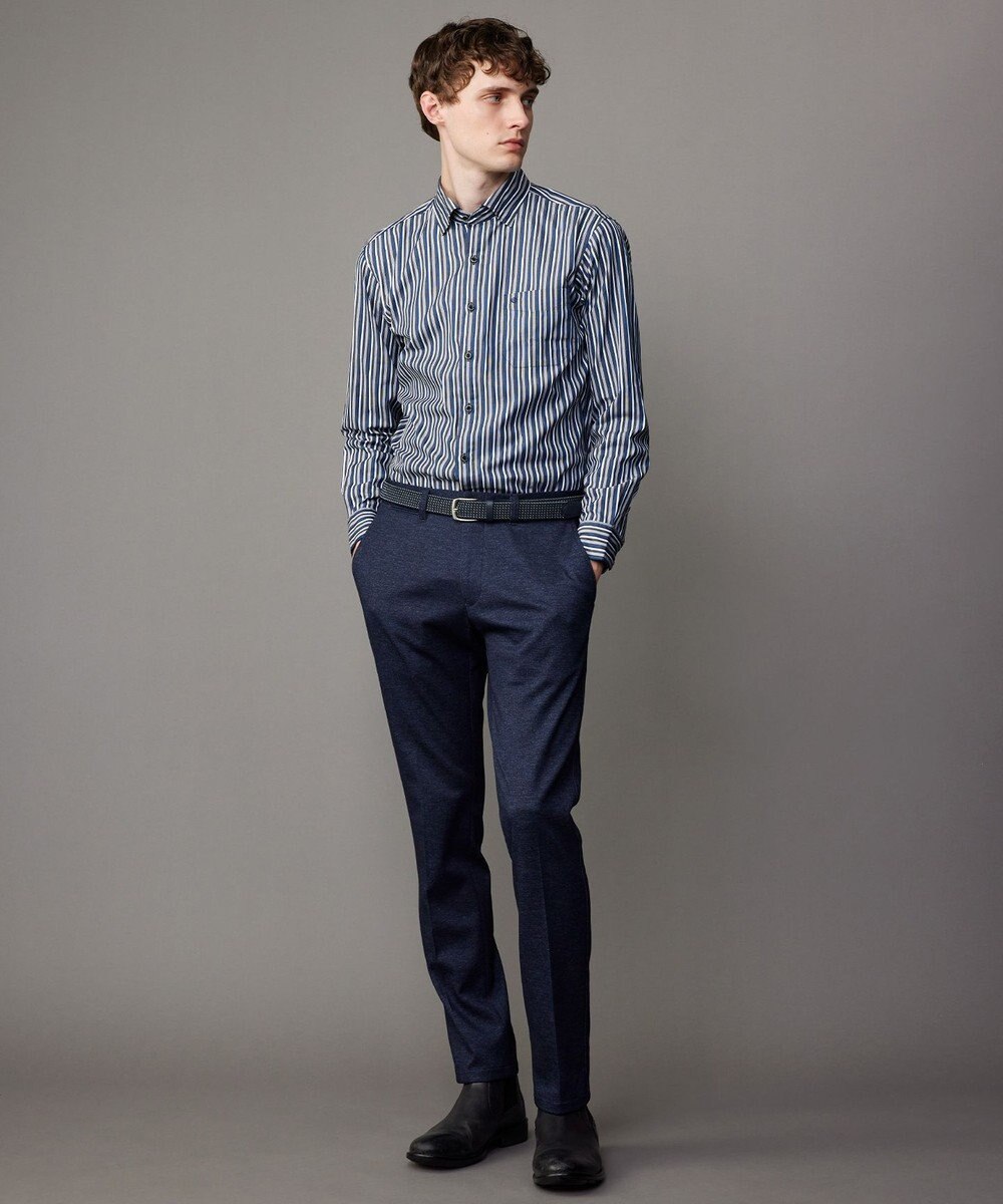 JOSEPH ABBOUD 【オーガニックコットン・柔らかな肌触り】カラーストライプ シャツ 