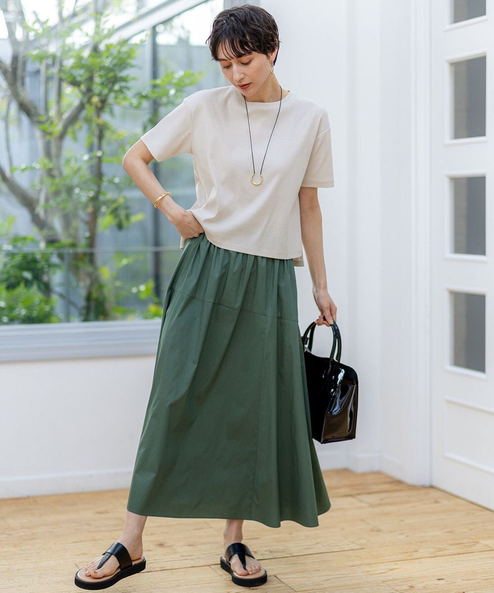 23区 【速乾性/汗じみ防止】半袖 クロップド IT Tシャツ 