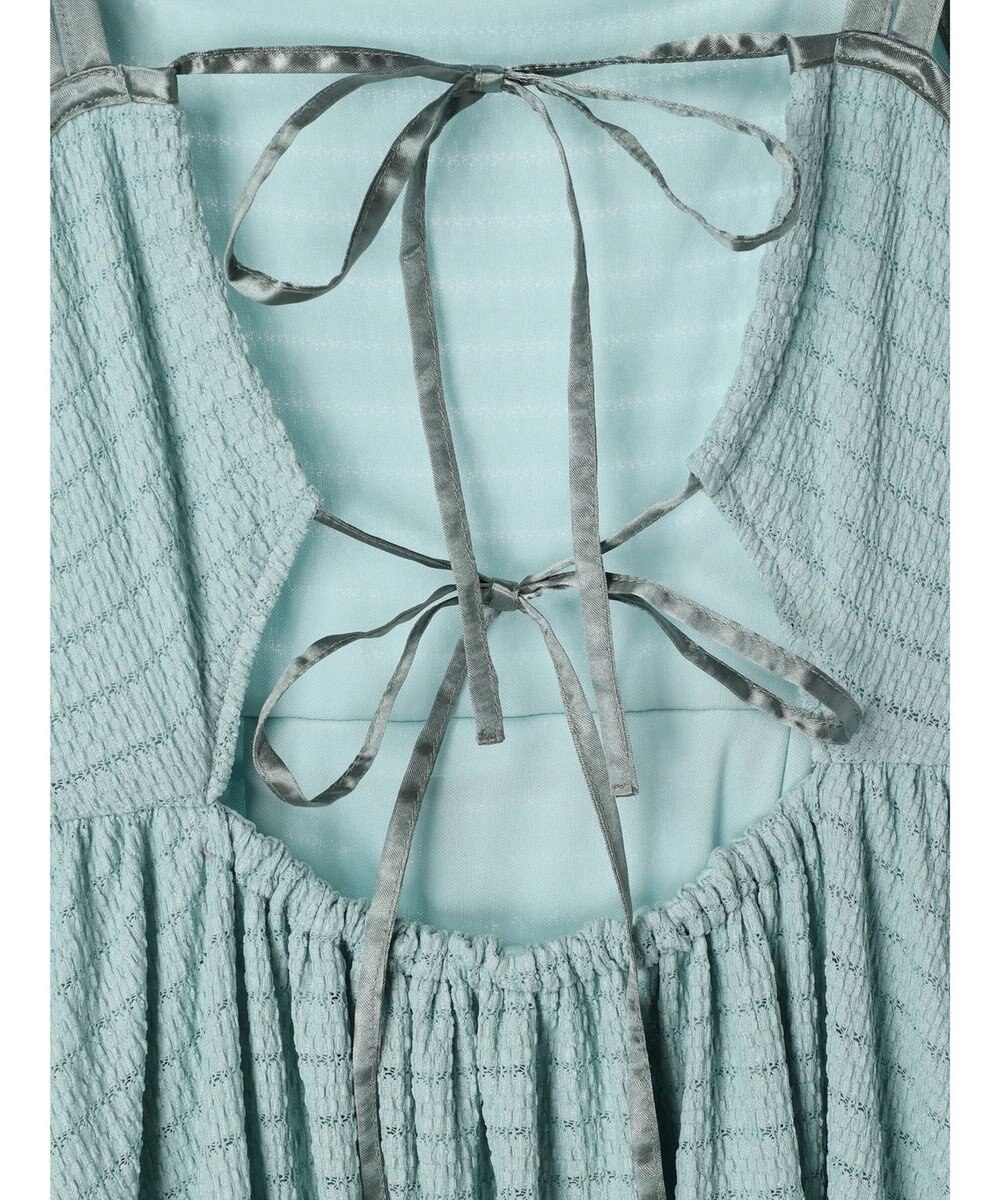 earth music&ecology 表面感肩リボンキャミワンピース 