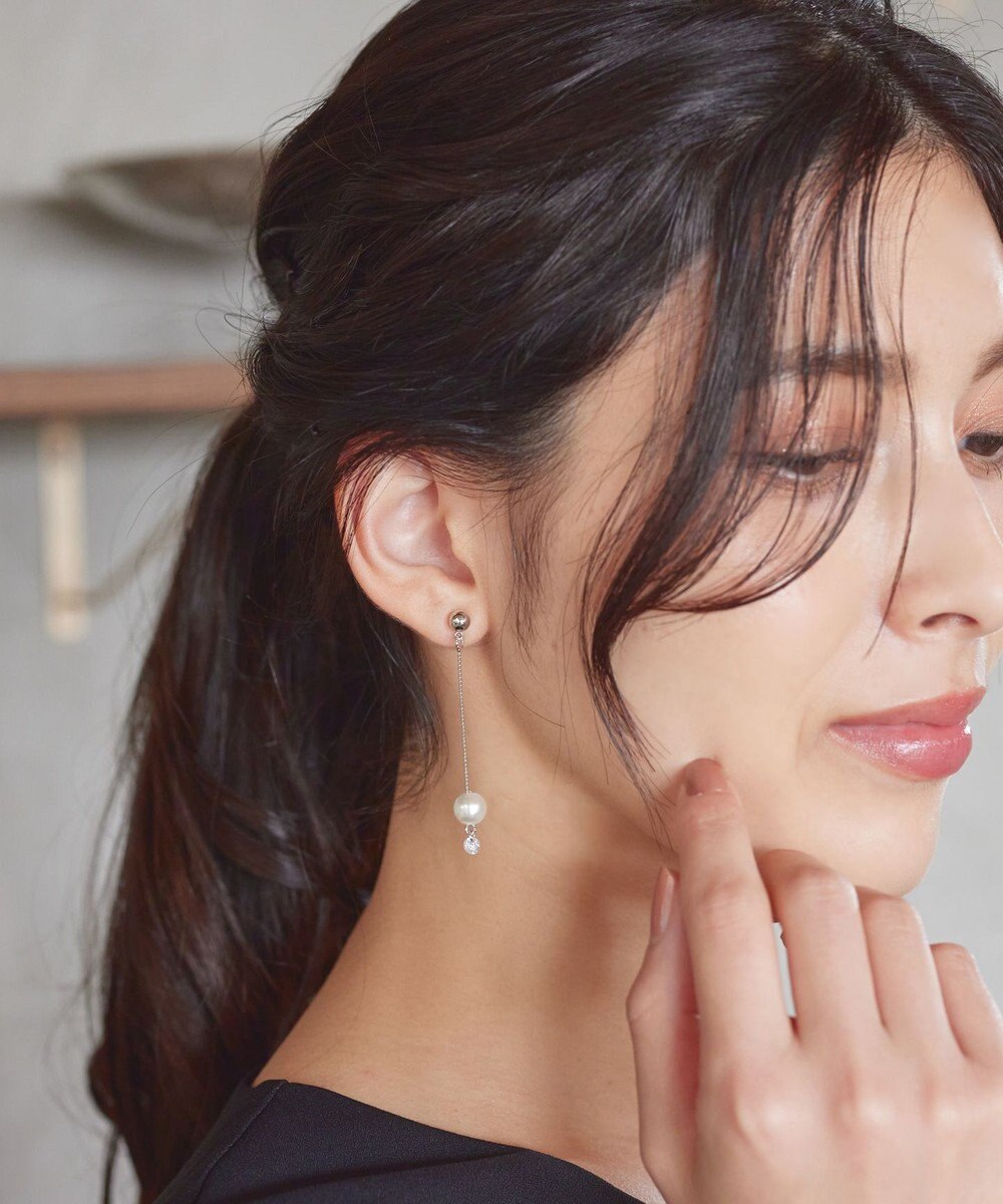 Tiaclasse パールロングピアス 