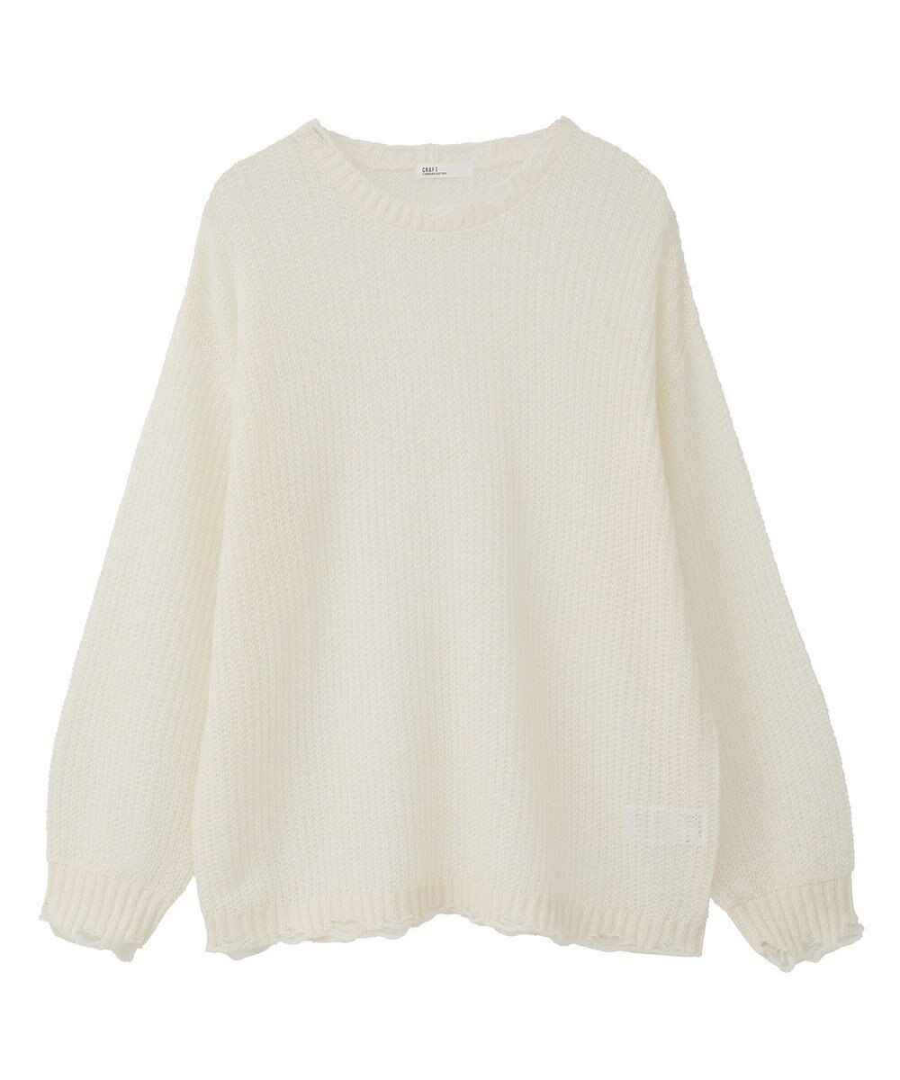 CRAFT STANDARD BOUTIQUE シアーモヘヤライクニットプルオーバー 