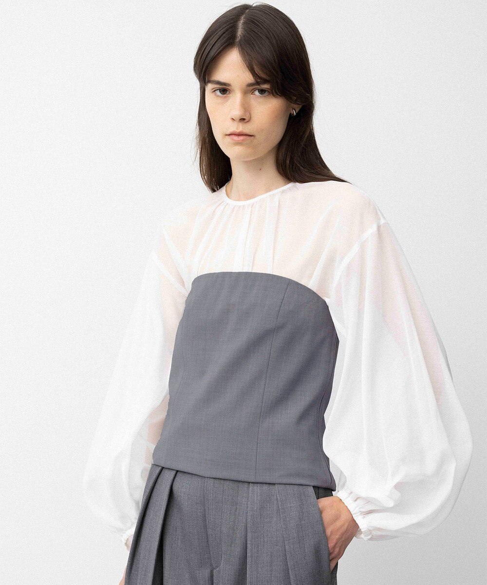 NAVE 【Nave】ウールポリエステルツイル ビスチェ 