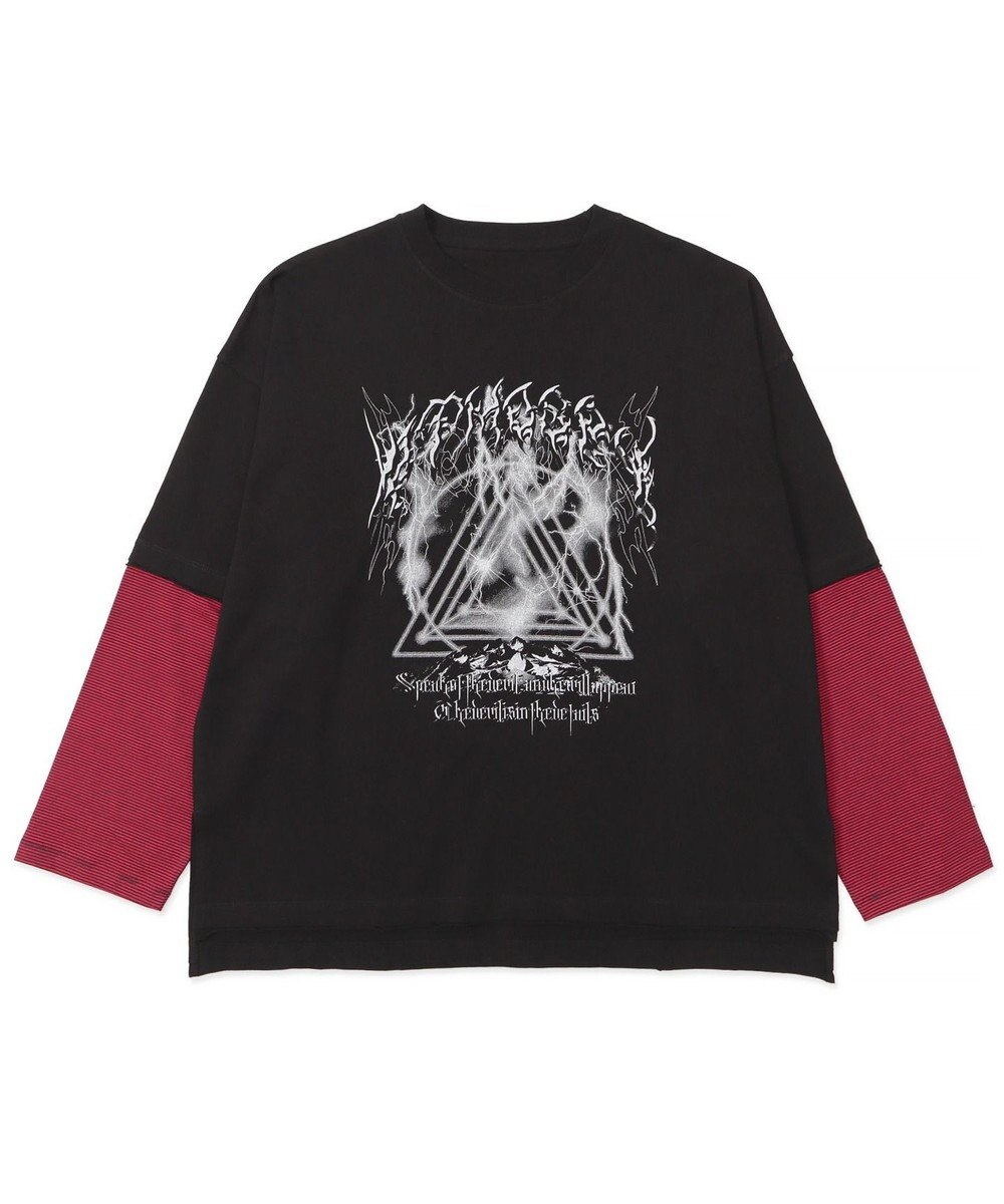 WEGO フェイクレイヤードグラフィックT（LS） 