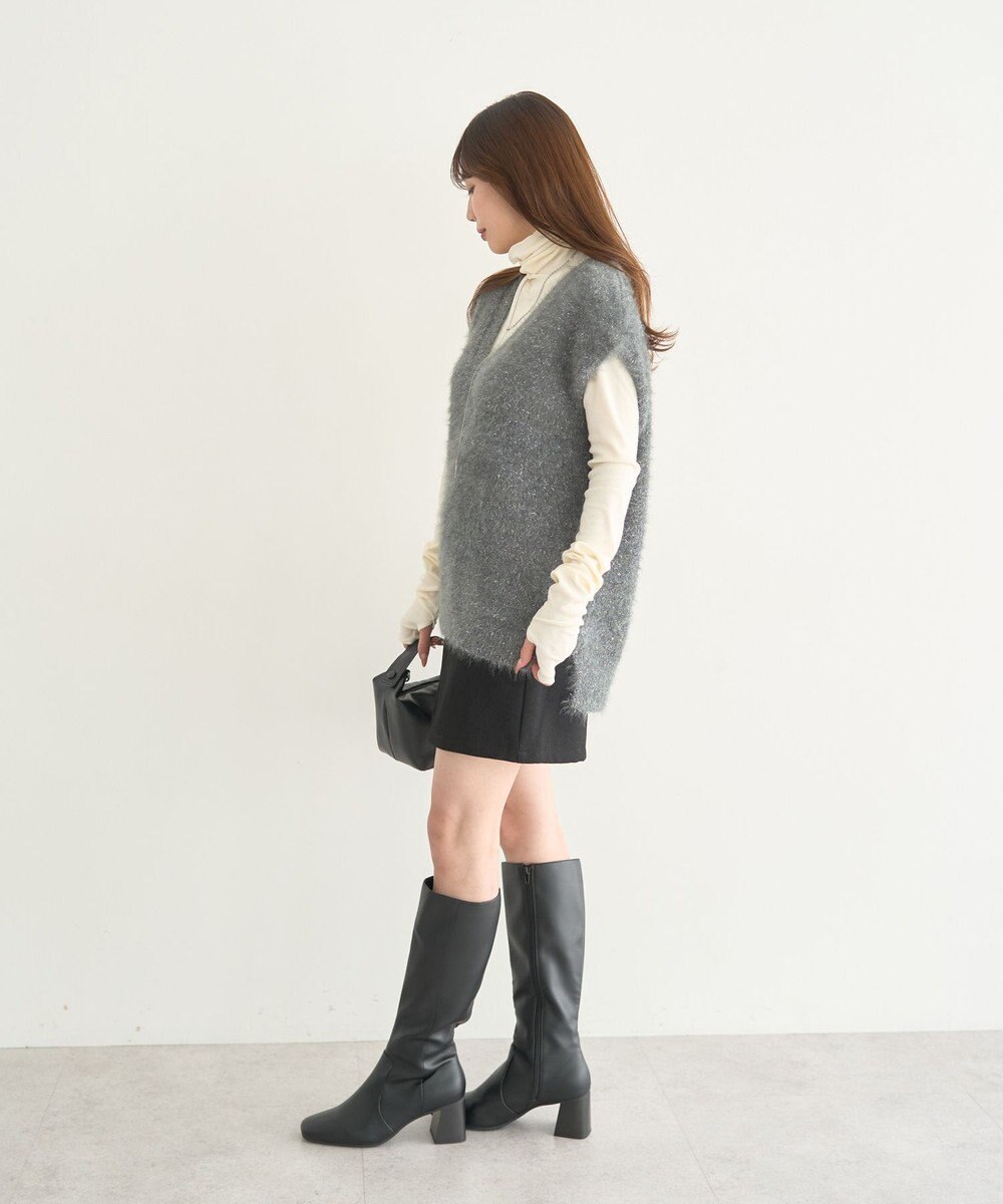 earth music&ecology 【予約】キャットライクヤーンニットベスト 